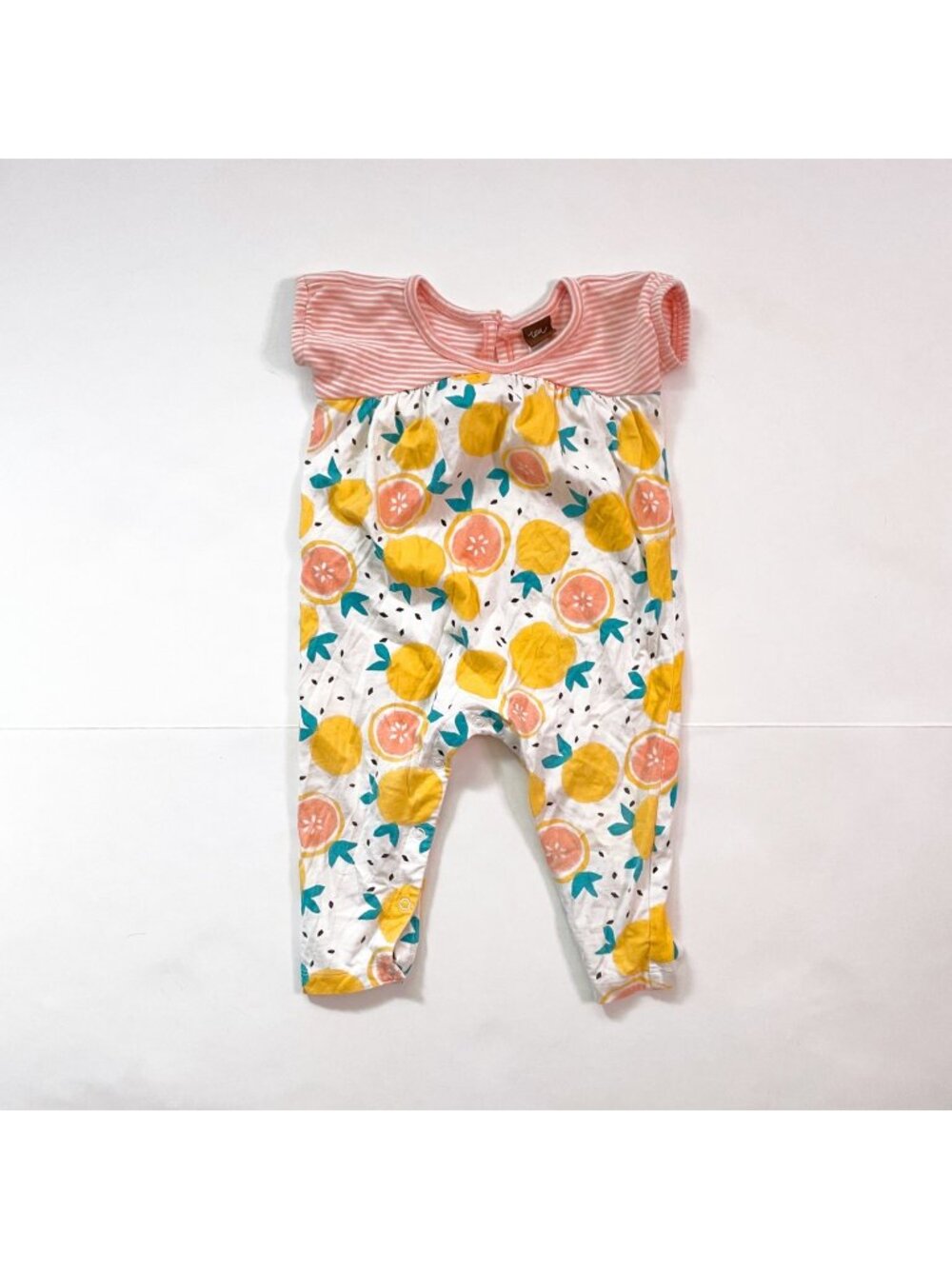 Tea Collection Citrus Romper, Size 6-9 Months